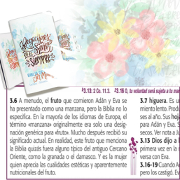 Biblia de estudio Ser Mujer notas pie pagina