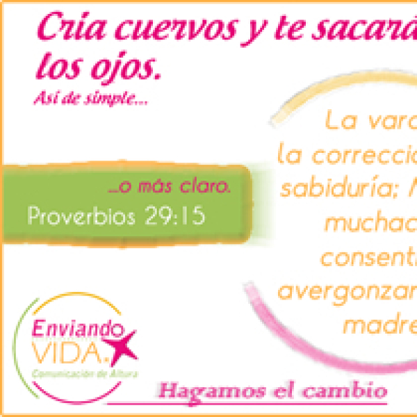 Postal cristiana cría cuervos.