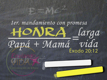 Postales con citas bíblicas. Honra a tu padre