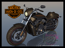 Postales con citas bíblicas. Moto Harley